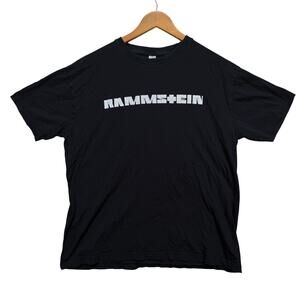 Vintage Y2K Rammstein Band Tee Shirt Men’s XL German Heavy Metal Goth Black